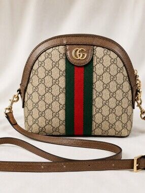 Gucci Ophidia GG Supreme Small Dome Crossbody Bag Web Stripe 499621